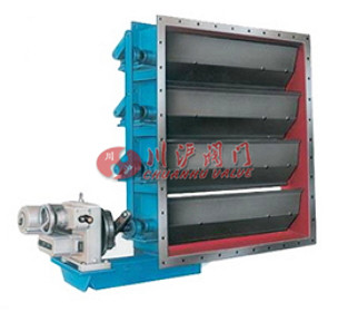 電動(dòng)方形百葉蝶閥