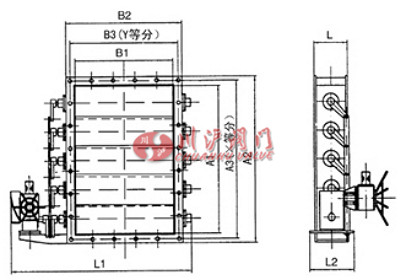 電動(dòng)方形百葉蝶閥外形尺寸