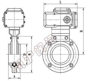 電動(dòng)衛(wèi)生級(jí)蝶閥外形尺寸