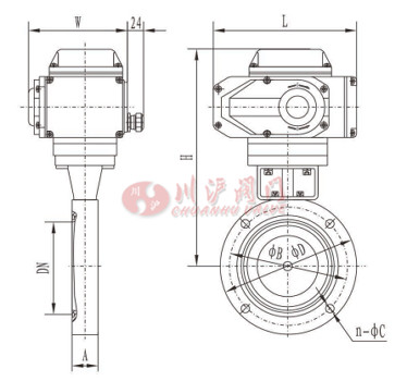 電動(dòng)真空蝶閥外形尺寸 