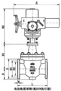電動(dòng)軌道球閥(配DZW執(zhí)行器)