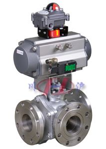 氣動三通球閥 (開關型)