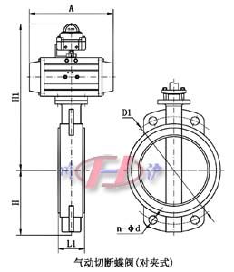 氣動(dòng)切斷蝶閥(對(duì)夾式)